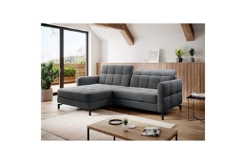 Hörnsoffa Eltap Lorelle 225x160x105 cm - Paros 06, Grå, Vänster - Möbler - Soffa - Bäddsoffa - Bäddsoffa divan