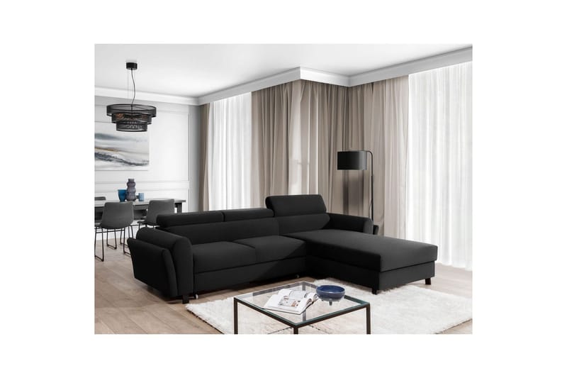 Hörnsoffa Eltap Mariall 288x200x92 cm - Inari 96, Mörkgrå, Höger - Möbler - Soffa - Bäddsoffa - Bäddsoffa divan