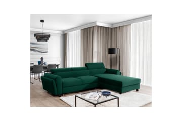 Hörnsoffa Eltap Mariall 288x200x92 cm - Kronos 19, Mörkgrön, Höger - Möbler - Soffa - Bäddsoffa - Bäddsoffa divan