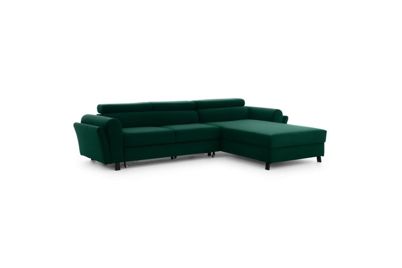 Hörnsoffa Eltap Mariall 288x200x92 cm - Kronos 19, Mörkgrön, Höger - Möbler - Soffa - Bäddsoffa - Bäddsoffa divan