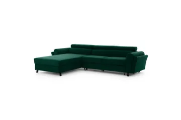 Hörnsoffa Eltap Mariall 288x200x92 cm - Kronos 19, Mörkgrön, Vänster - Möbler - Soffa - Bäddsoffa - Bäddsoffa divan
