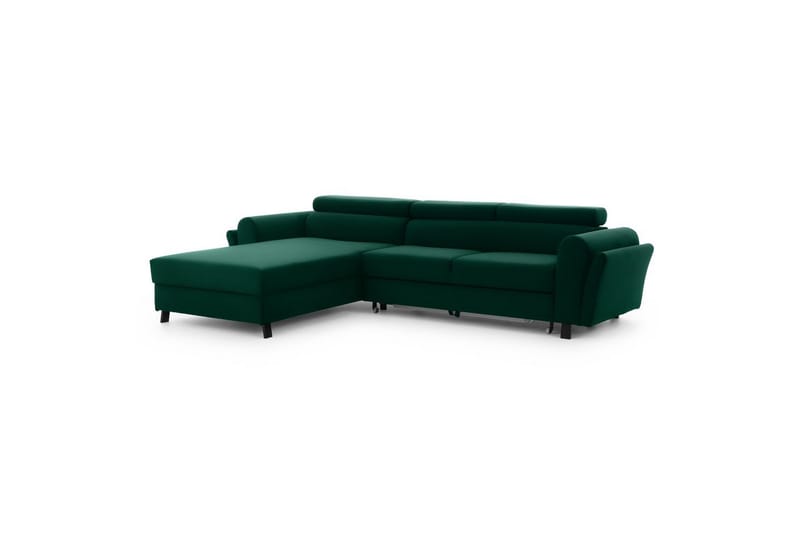 Hörnsoffa Eltap Mariall 288x200x92 cm - Kronos 19, Mörkgrön, Vänster - Möbler - Soffa - Bäddsoffa - Bäddsoffa divan