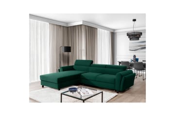 Hörnsoffa Eltap Mariall 288x200x92 cm - Kronos 19, Mörkgrön, Vänster - Möbler - Soffa - Bäddsoffa - Bäddsoffa divan