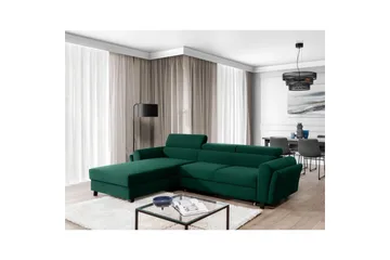 Hörnsoffa Eltap Mariall 288x200x92 cm - Kronos 19, Mörkgrön, Vänster - Möbler - Soffa - Bäddsoffa - Bäddsoffa divan