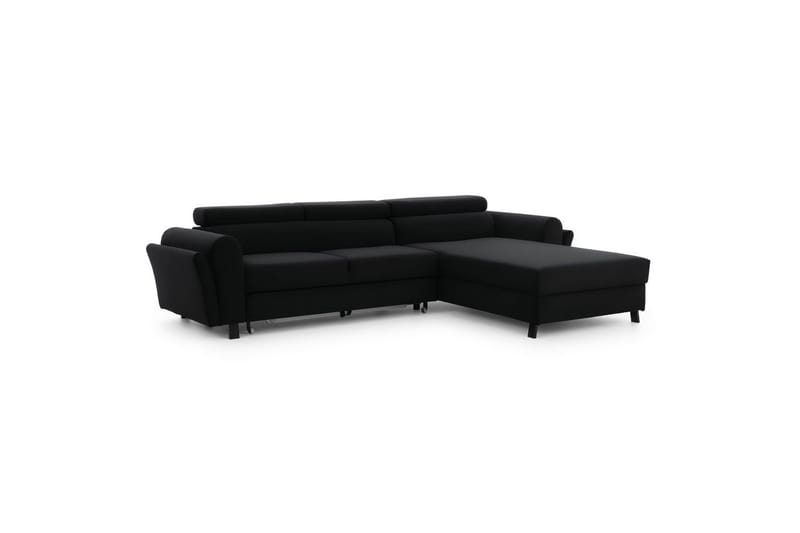 Hörnsoffa Eltap Mariall 288x200x92 cm - Mat Sammet 99, Blå, Höger - Möbler - Soffa - Bäddsoffa - Bäddsoffa divan