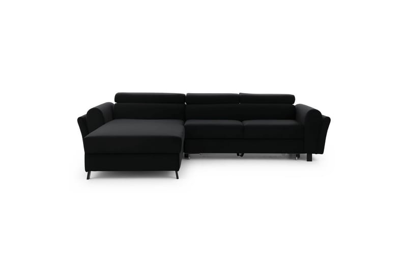 Hörnsoffa Eltap Mariall 288x200x92 cm - Mat Sammet 99, Blå, Vänster - Möbler - Soffa - Bäddsoffa - Bäddsoffa divan