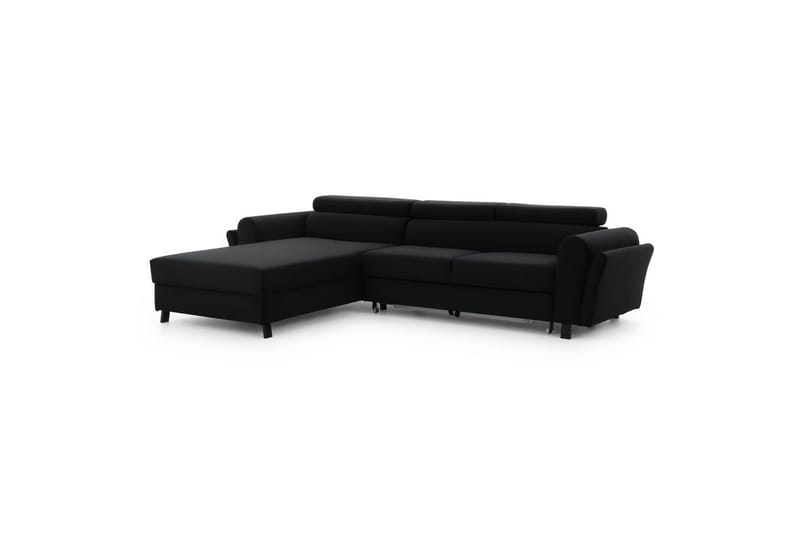 Hörnsoffa Eltap Mariall 288x200x92 cm - Mat Sammet 99, Blå, Vänster - Möbler - Soffa - Bäddsoffa - Bäddsoffa divan
