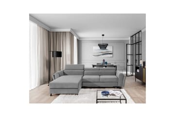 Hörnsoffa Eltap Mariall 288x200x92 cm - Monolith 84, Ljusgrå, Vänster - Möbler - Soffa - Bäddsoffa - Bäddsoffa divan