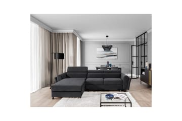 Hörnsoffa Eltap Mariall 288x200x92 cm - Monolith 97, Mörkgrå, Vänster - Möbler - Soffa - Bäddsoffa - Bäddsoffa divan