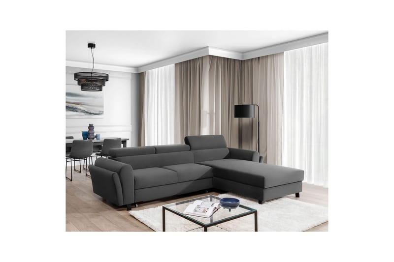 Hörnsoffa Eltap Mariall 288x200x92 cm - Paros 06, Grå, Höger - Möbler - Soffa - Bäddsoffa - Bäddsoffa divan