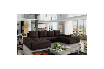 Hörnsoffa Eltap Marino 363x200x88 cm - Soft 66, Mörkbrun - Möbler - Soffa - Bäddsoffa - U bäddsoffa