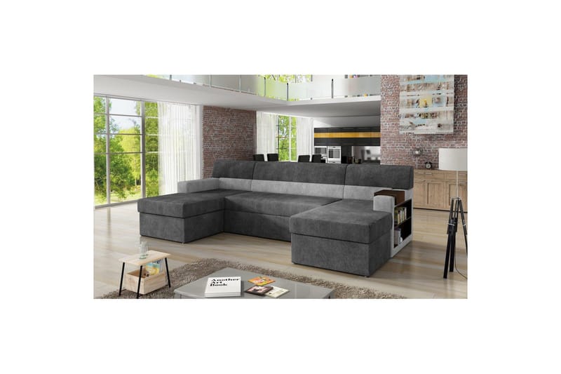 Hörnsoffa Eltap Markos 310x159x90 cm, Dora 95, Dora 90, Mörkgrå, Grå, Höger