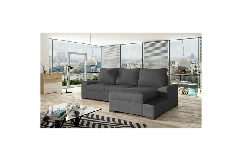 Hörnsoffa Eltap Negro 245x165x90 cm - Soro 93, Grå, Höger - Möbler - Soffa - Bäddsoffa - Bäddsoffa divan