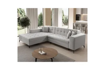 Hörnsoffa Eltap Solange 292x196x84 cm - Överdrag 02, Beige, Vänster - Möbler - Soffa - Bäddsoffa - Bäddsoffa divan