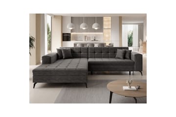 Hörnsoffa Eltap Solange 292x196x84 cm - Berlin 01, Grå, Vänster - Möbler - Soffa - Bäddsoffa - Bäddsoffa divan