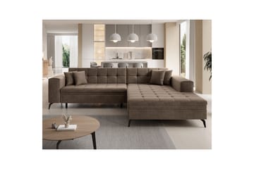 Hörnsoffa Eltap Solange 292x196x84 cm - Berlin 03, Beige, Höger - Möbler - Soffa - Bäddsoffa - Bäddsoffa divan