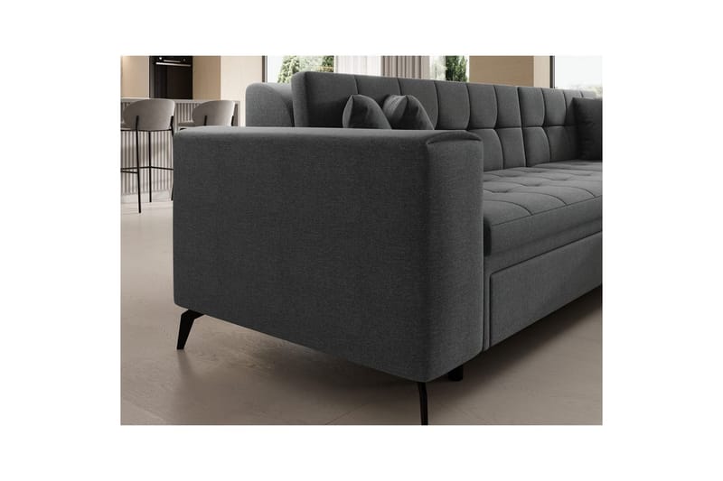Hörnsoffa Eltap Solange 292x196x84 cm - Inari 96, Mörkgrå, Höger - Möbler - Soffa - Bäddsoffa - Bäddsoffa divan