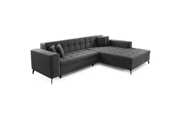 Hörnsoffa Eltap Solange 292x196x84 cm - Inari 96, Mörkgrå, Höger - Möbler - Soffa - Bäddsoffa - Bäddsoffa divan