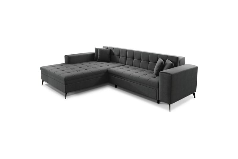 Hörnsoffa Eltap Solange 292x196x84 cm - Inari 96, Mörkgrå, Vänster - Möbler - Soffa - Bäddsoffa - Bäddsoffa divan