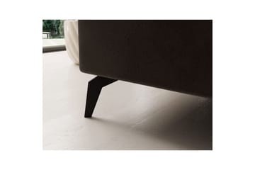 Hörnsoffa Eltap Solange 292x196x84 cm - Mat Velvet 29, Mörkbrun, Höger - Möbler - Soffa - Bäddsoffa - Bäddsoffa divan
