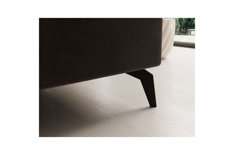 Hörnsoffa Eltap Solange 292x196x84 cm - Mat Velvet 29, Mörkbrun, Vänster - Möbler - Soffa - Bäddsoffa - Bäddsoffa divan