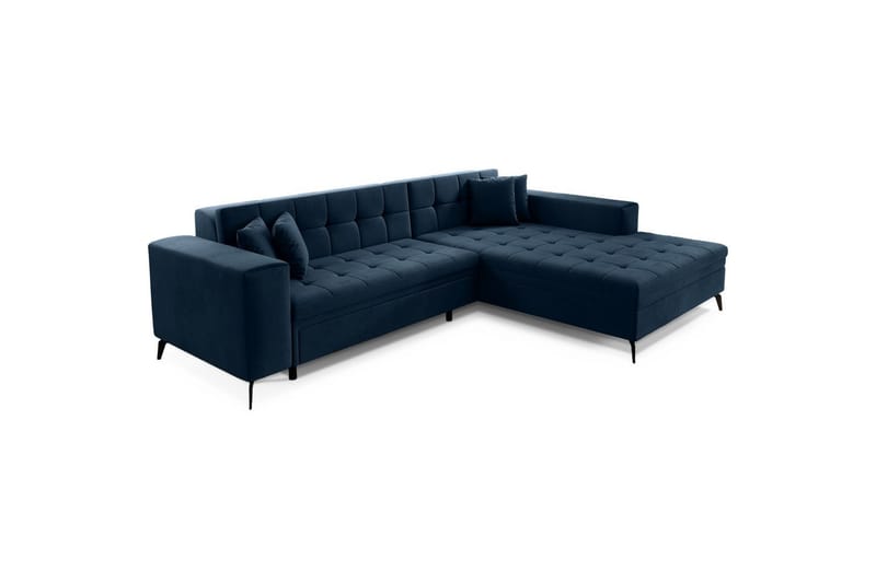 Hörnsoffa Eltap Solange 292x196x84 cm - Monolith 77, Mörkblå, Höger - Möbler - Soffa - Bäddsoffa - Bäddsoffa divan