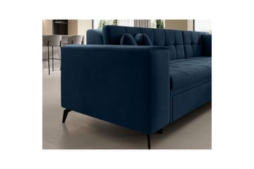 Hörnsoffa Eltap Solange 292x196x84 cm - Monolith 77, Mörkblå, Höger - Möbler - Soffa - Bäddsoffa - Bäddsoffa divan