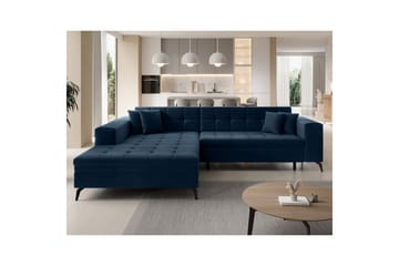 Hörnsoffa Eltap Solange 292x196x84 cm - Monolith 77, Mörkblå, Vänster - Möbler - Soffa - Bäddsoffa - Bäddsoffa divan