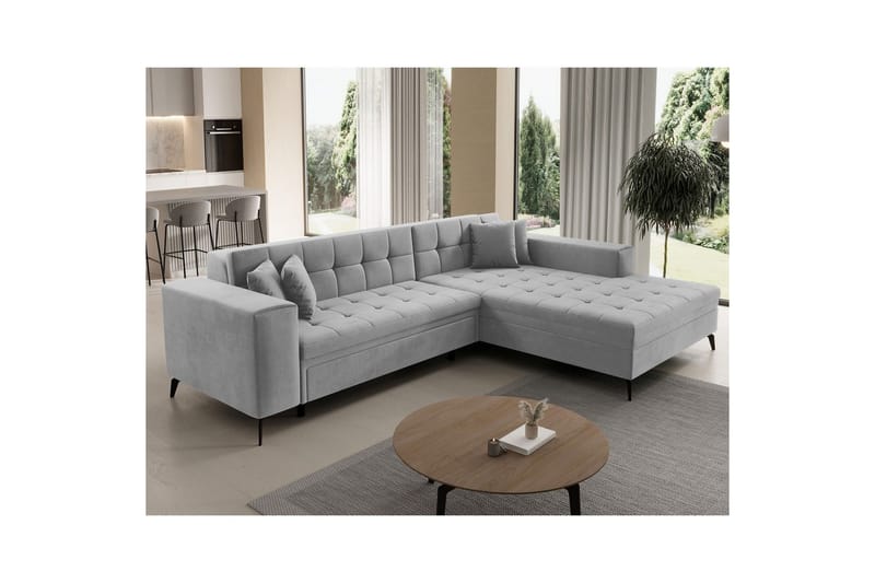 Hörnsoffa Eltap Solange 292x196x84 cm - Monolith 84, Grå, Höger - Möbler - Soffa - Bäddsoffa - Bäddsoffa divan