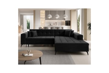 Hörnsoffa Eltap Solange 292x196x84 cm - Monolith 97, Mörkgrå, Höger - Möbler - Soffa - Bäddsoffa - Bäddsoffa divan