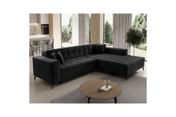 Hörnsoffa Eltap Solange 292x196x84 cm - Monolith 97, Mörkgrå, Höger - Möbler - Soffa - Bäddsoffa - Bäddsoffa divan