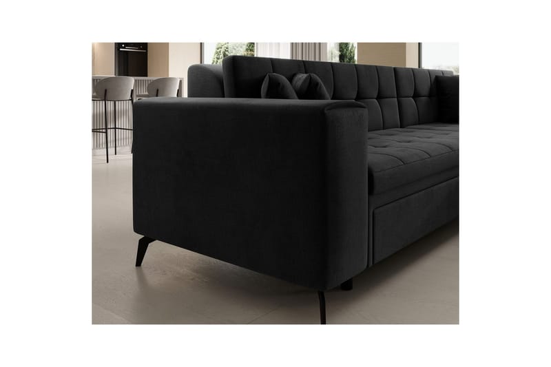 Hörnsoffa Eltap Solange 292x196x84 cm - Monolith 97, Mörkgrå, Höger - Möbler - Soffa - Bäddsoffa - Bäddsoffa divan