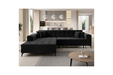 Hörnsoffa Eltap Solange 292x196x84 cm - Monolith 97, Mörkgrå, Vänster - Möbler - Soffa - Bäddsoffa - Bäddsoffa divan