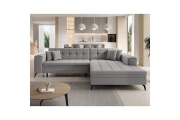 Hörnsoffa Eltap Solange 292x196x84 cm - Omega 02, Grå, Höger - Möbler - Soffa - Bäddsoffa - Bäddsoffa divan