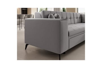 Hörnsoffa Eltap Solange 292x196x84 cm - Omega 02, Grå, Höger - Möbler - Soffa - Bäddsoffa - Bäddsoffa divan