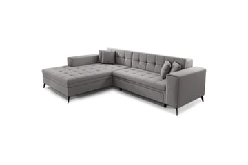 Hörnsoffa Eltap Solange 292x196x84 cm - Omega 02, Grå, Vänster - Möbler - Soffa - Bäddsoffa - Bäddsoffa divan