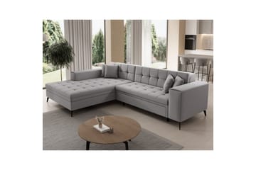 Hörnsoffa Eltap Solange 292x196x84 cm - Omega 02, Grå, Vänster - Möbler - Soffa - Bäddsoffa - Bäddsoffa divan