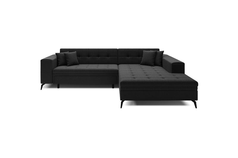 Hörnsoffa Eltap Solange 292x196x84 cm - Sawana 14, Svart, Höger - Möbler - Soffa - Bäddsoffa - Bäddsoffa divan