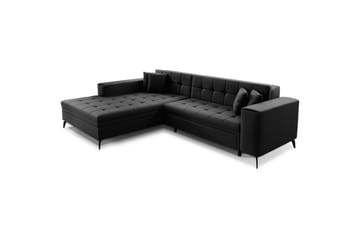 Hörnsoffa Eltap Solange 292x196x84 cm - Sawana 14, Svart, Vänster - Möbler - Soffa - Bäddsoffa - Bäddsoffa divan