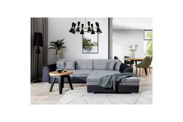 Hörnsoffa Eltap Sorento 296x194x78 cm - Monolith 84, Monolith 97, Grå, Höger - Möbler - Soffa - Bäddsoffa - Bäddsoffa divan