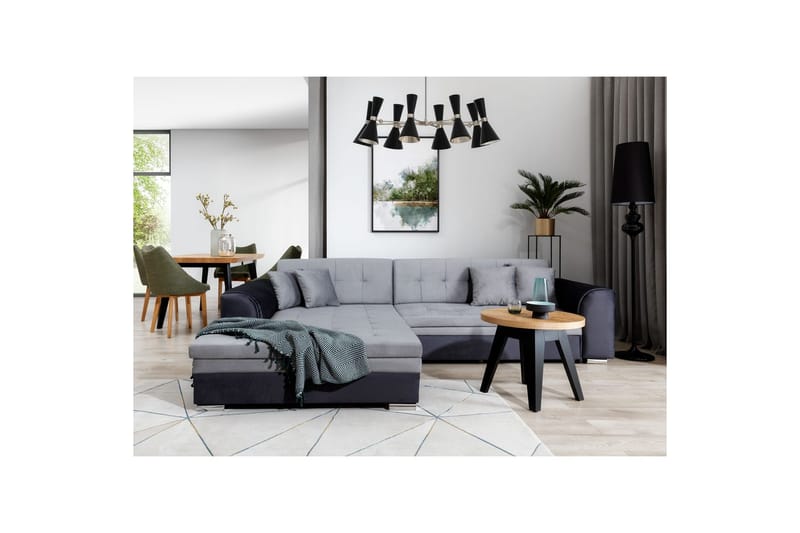 Hörnsoffa Eltap Sorento 296x194x78 cm - Monolith 84, Monolith 97, Grå, Vänster - Möbler - Soffa - Bäddsoffa - Bäddsoffa divan