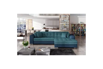 Hörnsoffa Eltap Sorento 296x194x78 cm - Orinoco 85, Orinoco 80, Blå, Höger - Möbler - Soffa - Bäddsoffa - Bäddsoffa divan