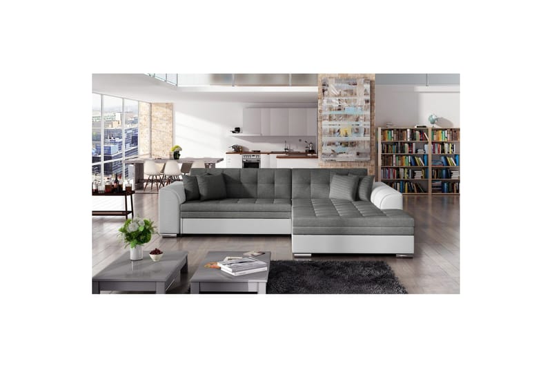 Hörnsoffa Eltap Sorento 296x194x78 cm - Sawana 05, Soft 17, Mörkgrå, Höger - Möbler - Soffa - Bäddsoffa - Bäddsoffa divan