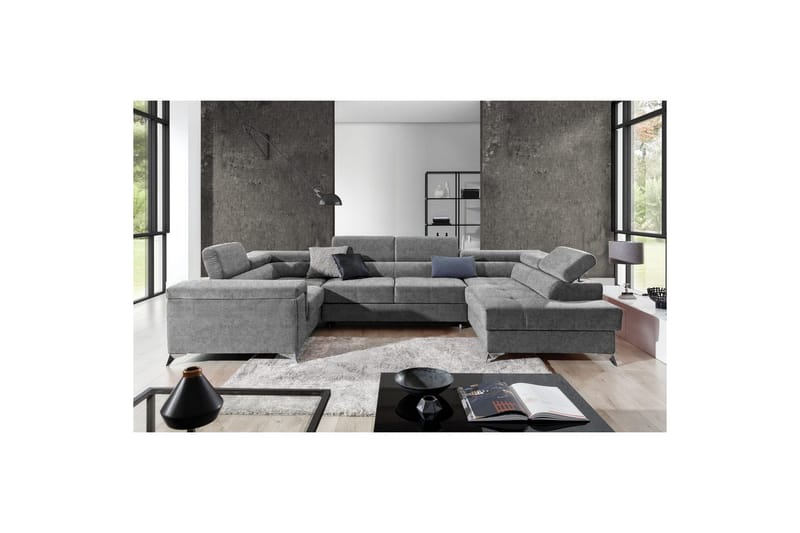 Hörnsoffa Eltap Thiago 342x208x88 cm - Gusto 86, Mörkgrå, Höger - Möbler - Soffa - Bäddsoffa - Hörnbäddsoffa