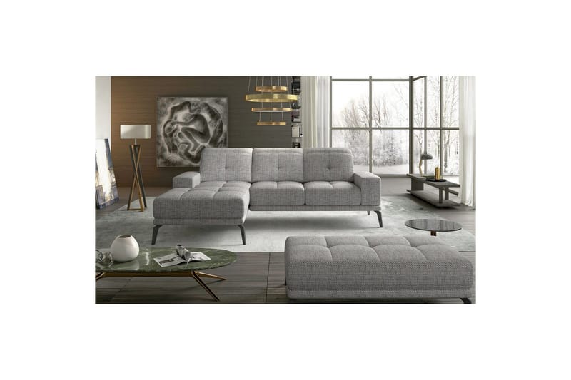 Hörnsoffa Eltap Torrense 265x175x98 cm - Berlin 01, Grå, Vänster - Möbler - Soffa - Bäddsoffa - Bäddsoffa divan