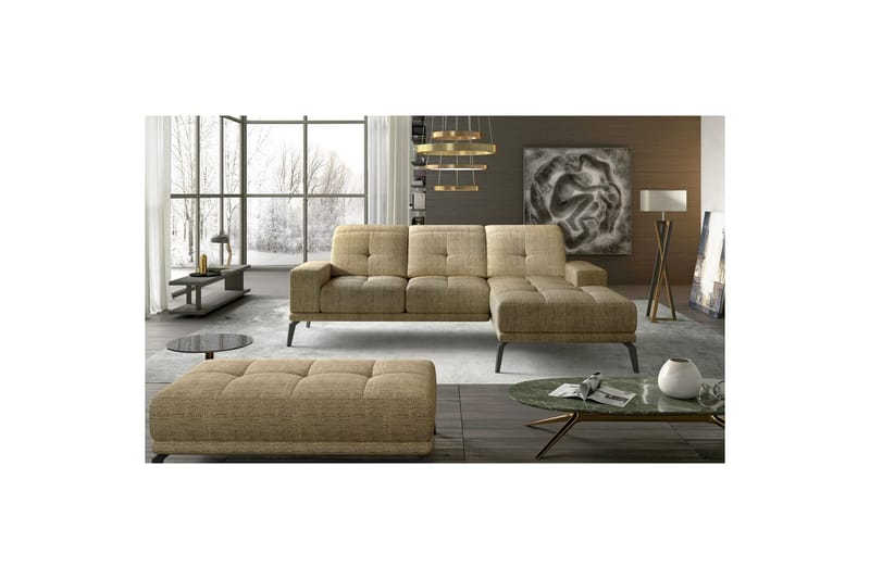 Hörnsoffa Eltap Torrense 265x175x98 cm - Berlin 03, Beige, Höger - Möbler - Soffa - Bäddsoffa - Bäddsoffa divan