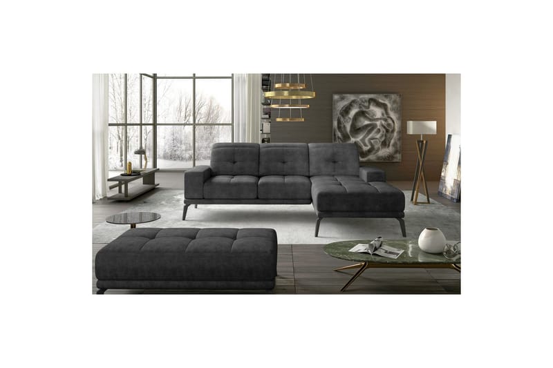 Hörnsoffa Eltap Torrense 265x175x98 cm - Dora 95, Grå, Höger - Möbler - Soffa - Bäddsoffa - Bäddsoffa divan