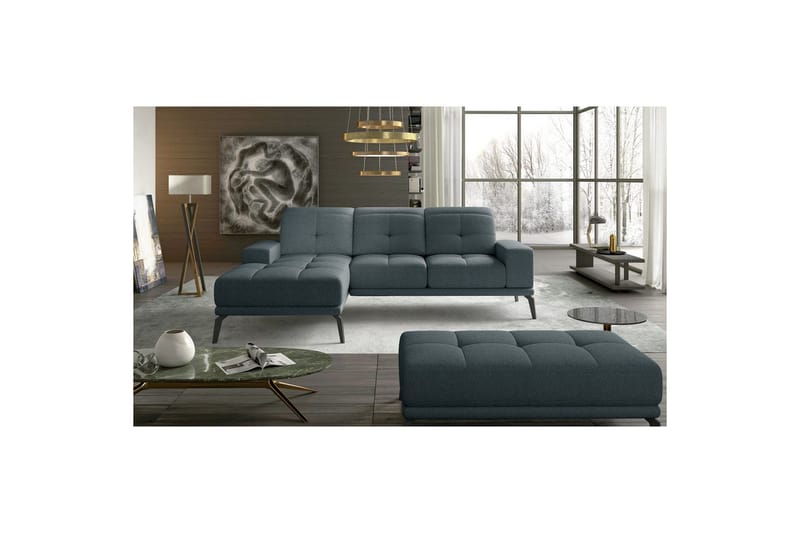 Hörnsoffa Eltap Torrense 265x175x98 cm - Grande 75, Blå, Vänster - Möbler - Soffa - Bäddsoffa - Bäddsoffa divan