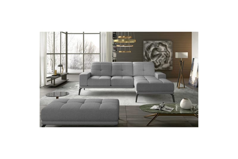 Hörnsoffa Eltap Torrense 265x175x98 cm, Grande 81, Grå, Höger