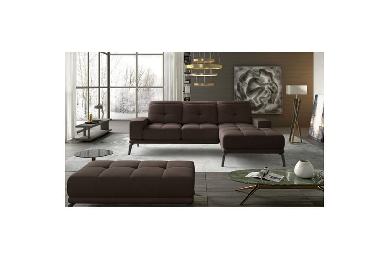 Hörnsoffa Eltap Torrense 265x175x98 cm - Jasmine 29, Brun, Höger - Möbler - Soffa - Bäddsoffa - Bäddsoffa divan